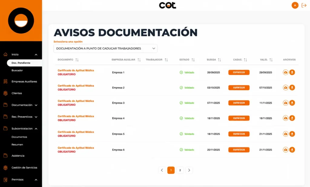 Fichaje con CotApp